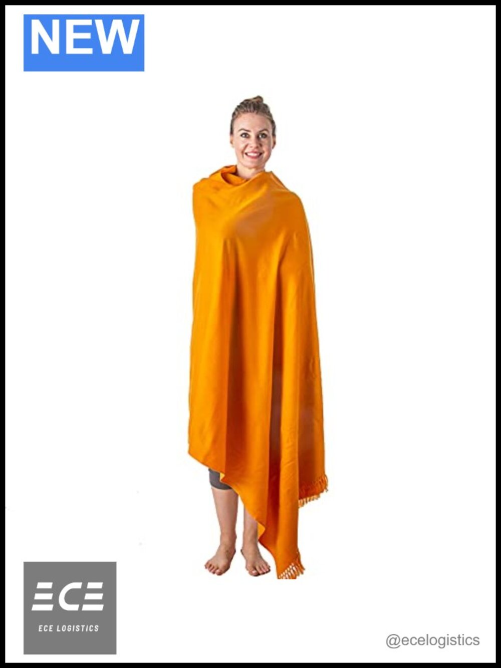 Wool Blend Oversize Meditation Shawl Prayer Wrap Yoga Blanket Fringe